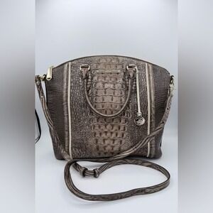 Brahmin Duxbury Satchel – Brindle Melbourne Croc Embossed Leather